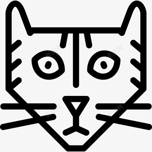 埃及毛猫猫品种直系图标svg_新图网 https://ixintu.com 埃及毛猫 猫品种 直系