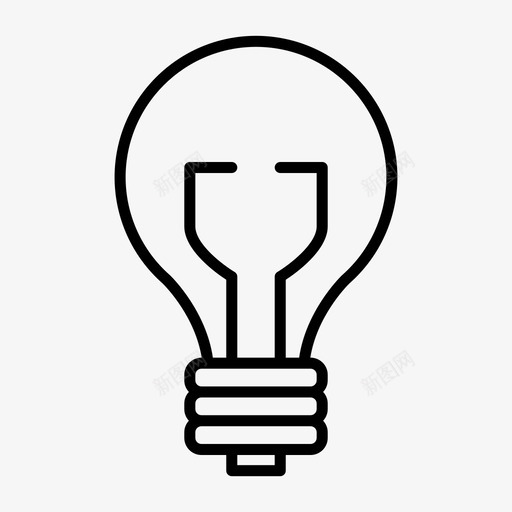 灯泡器具装置图标svg_新图网 https://ixintu.com 器具 家用 家用设备和器具概述 灯泡 装置