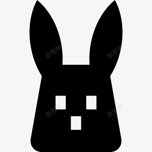 复活节兔子纯色假日元素填充图标svg_新图网 https://ixintu.com 填充 复活节兔子 纯色假日元素