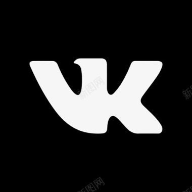 VK实心社交媒体徽标填充图标图标