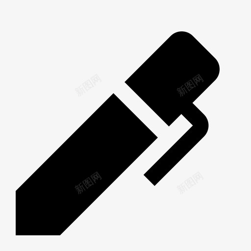 圆珠笔笔标志图标svg_新图网 https://ixintu.com 书写 圆珠笔 提示 标志 笔 设计和开发固体图标集