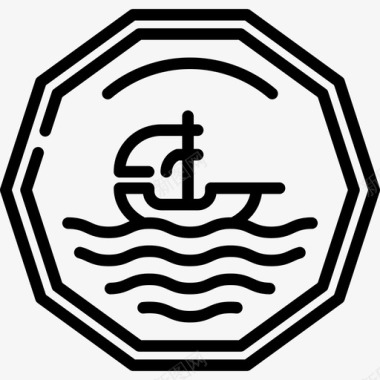 伯利兹元美国硬币直系货币图标图标