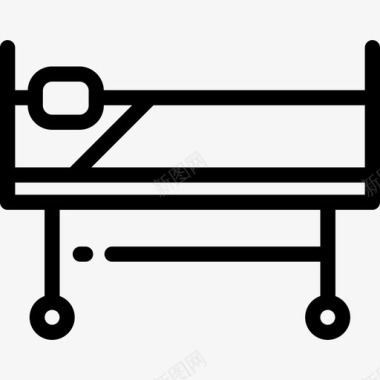 病床医疗要素线性线性图标图标