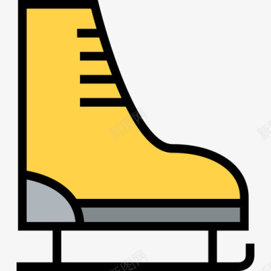 溜冰鞋运动10线条颜色图标图标