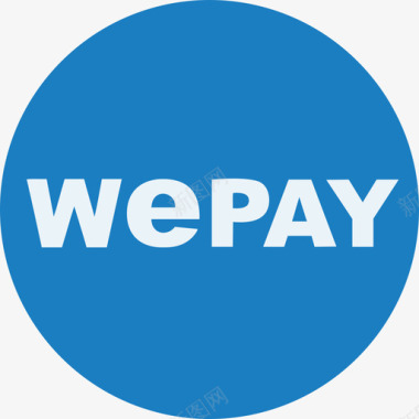 Wepay支付网关圆形平面图标图标