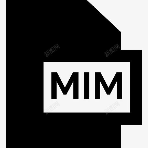 Mim文件格式集合已填充图标svg_新图网 https://ixintu.com Mim 已填充 文件格式集合