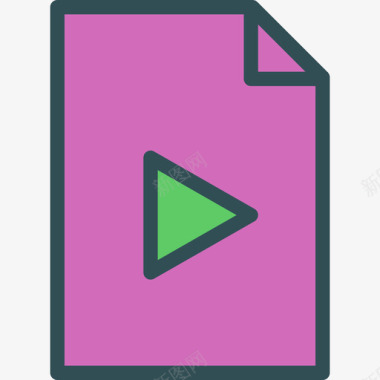 视频文件格式2线性颜色图标图标