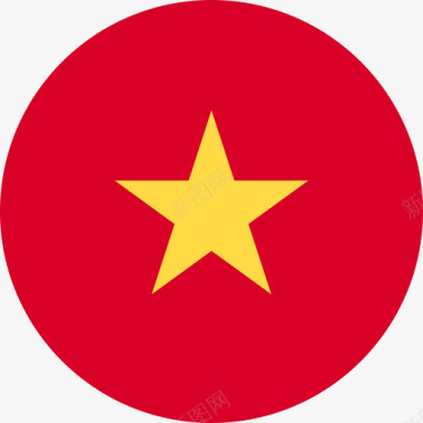 越南国旗圆形图标图标