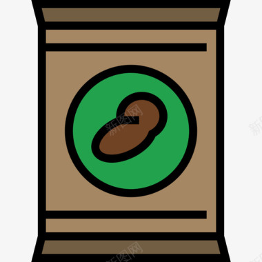 豆类墨西哥元素8线形颜色图标图标
