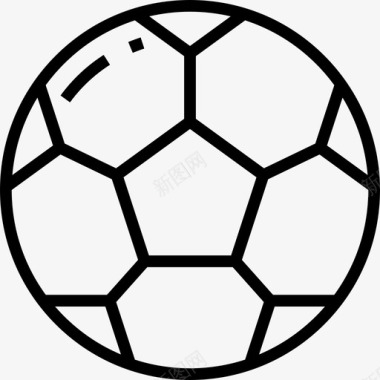 足球运动5直线型图标图标