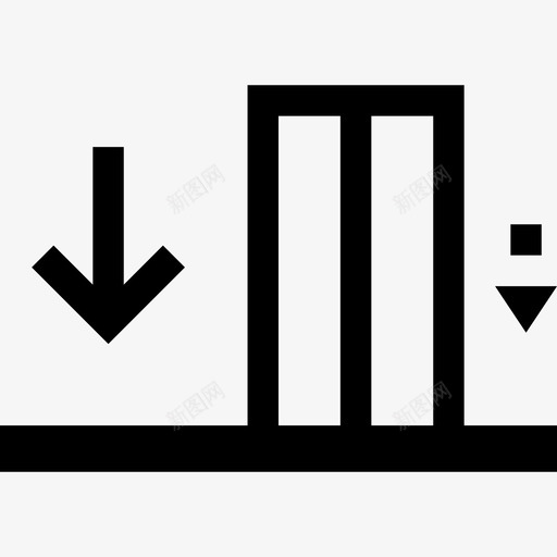 直线式导航2电梯图标svg_新图网 https://ixintu.com 直线式导航2电梯