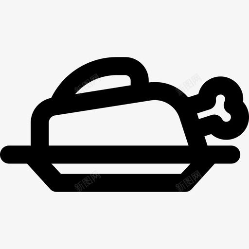 肉类餐厅线性线性图标svg_新图网 https://ixintu.com 线性 肉类 餐厅线性