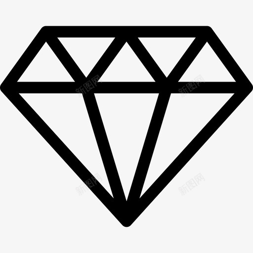钻石时尚婚礼和爱情图标svg_新图网 https://ixintu.com 婚礼和爱情 时尚 钻石