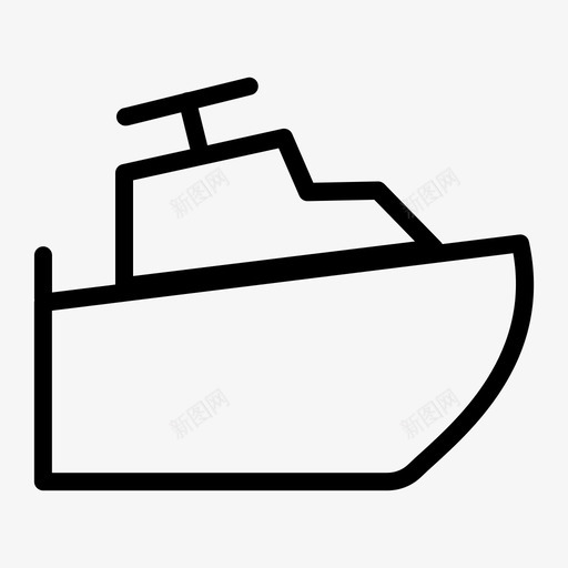 船汽船运输图标svg_新图网 https://ixintu.com 汽船 船 运输
