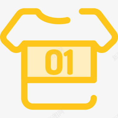 足球运动衫学校系列3黄色图标图标