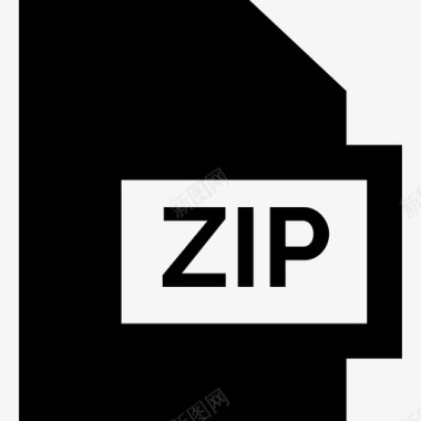 Zip文件格式集合已填充图标图标