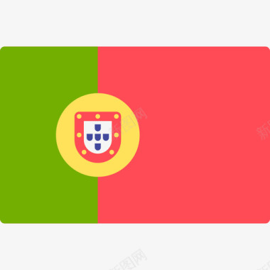 葡萄牙国际国旗长方形图标图标