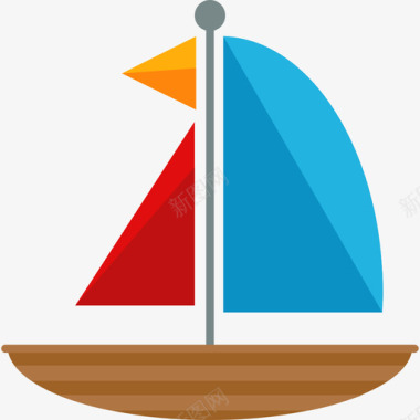 帆船运输3扁平图标图标