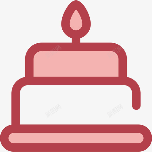 生日蛋糕生日派对5红色图标svg_新图网 https://ixintu.com 生日派对5 生日蛋糕 红色