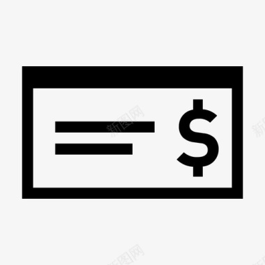 支票付款重要的图标设置清晰图标