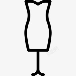 服装人体模特人体模特服装时尚线性图标高清图片