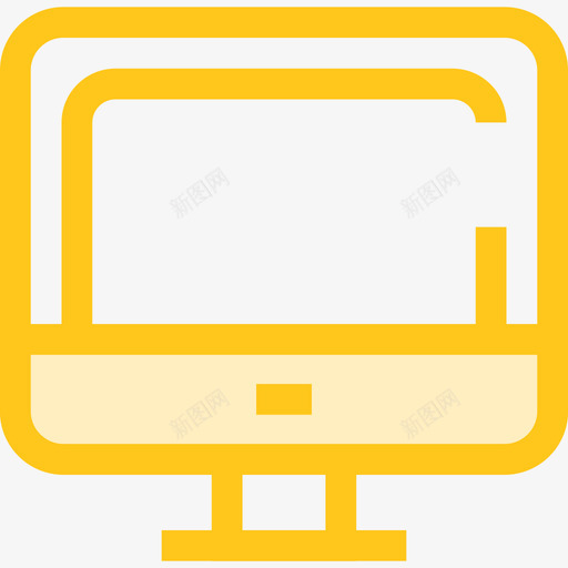 计算机教育3黄色图标svg_新图网 https://ixintu.com 教育3 计算机 黄色