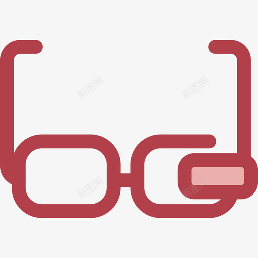 谷歌眼镜工具8红色图标svg_新图网 https://ixintu.com 红色 设计工具8 谷歌眼镜