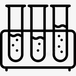 三个试管三个试管科学研究线性图标高清图片