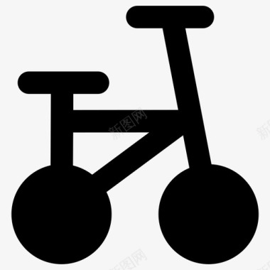自行车大胆的运输收集填充图标图标