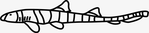 棕斑鲨鲨鱼图标图标