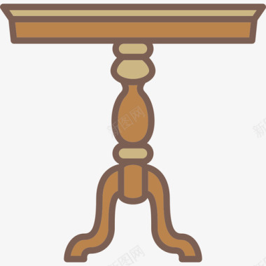桌子家具和装饰图标图标