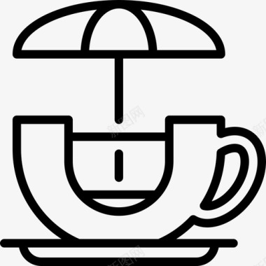 茶杯游乐园线工艺线状图标图标