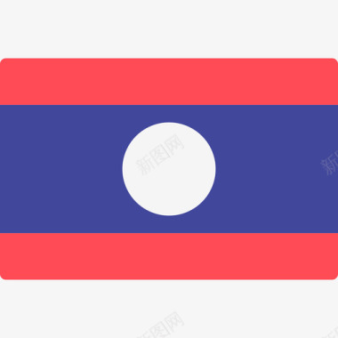 老挝国际国旗长方形图标图标