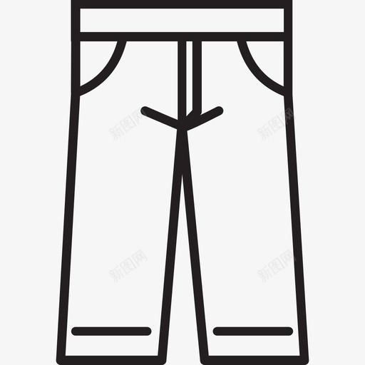 长裤时尚和精品直线型图标svg_新图网 https://ixintu.com 时尚和精品 直线型 长裤