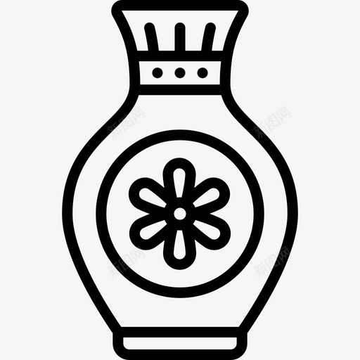 花瓶手工艺品线状图标svg_新图网 https://ixintu.com 手工艺品 线状 花瓶