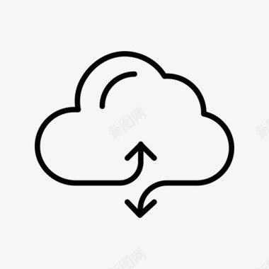 云数据云计算云数据传输图标图标