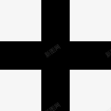 希腊十字架形状宗教符号图标图标