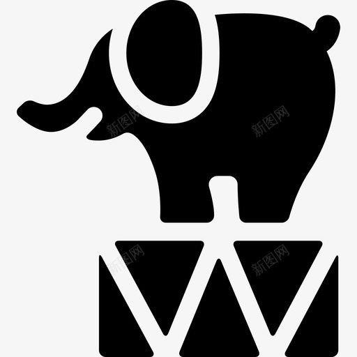 大象动物马戏团填充物图标svg_新图网 https://ixintu.com 动物 大象 马戏团填充物