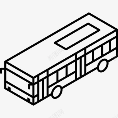 公共汽车运输等距运输图标图标