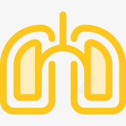 黄色肺部肺部医院8号黄色图标高清图片