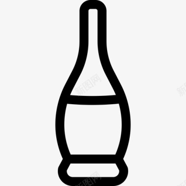 基安蒂食物线性葡萄酒厂元素图标图标