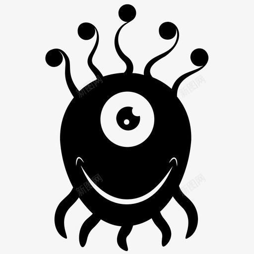 眼球怪物怪物卡通怪物角色图标svg_新图网 https://ixintu.com 可爱有趣的怪物角色 怪物卡通 怪物服装 怪物角色 独眼怪物 眼球怪物
