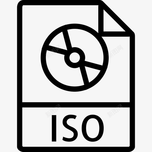 Iso文件类型集合线性图标svg_新图网 https://ixintu.com Iso 文件类型集合 线性