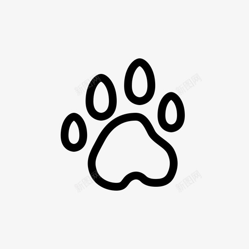 追踪老虎动物爪印图标svg_新图网 https://ixintu.com 动物 拯救老虎 爪印 追踪老虎