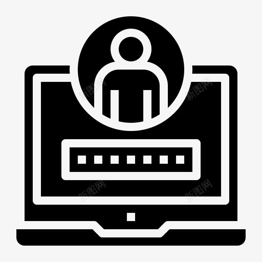 登录笔记本电脑密码图标svg_新图网 https://ixintu.com 安全 密码 用户 登录 笔记本电脑 网络开发黑