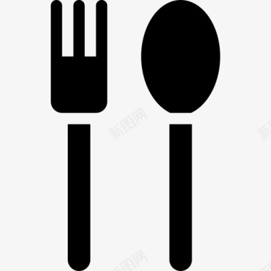 食物叉子银器图标图标