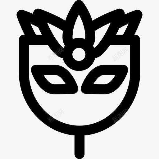 狂欢面具狂欢节和派对线性图标svg_新图网 https://ixintu.com 狂欢节和派对线性 狂欢面具