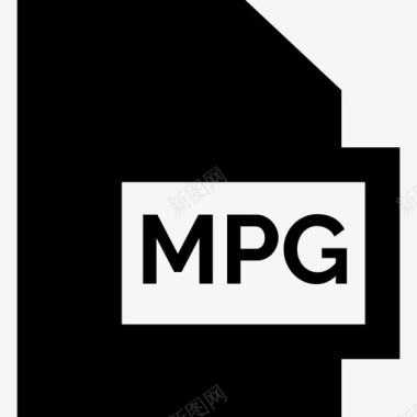 Mpg文件格式集合已填充图标图标