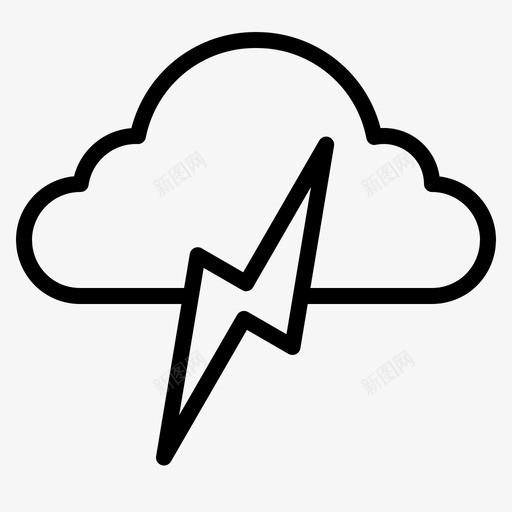 云概念界面闪电图标svg_新图网 https://ixintu.com 云概念 咖啡 标志 用户界面 界面 闪电