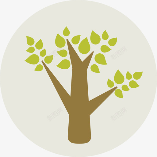 树生态3圆形平坦图标svg_新图网 https://ixintu.com 圆形平坦 树 生态3